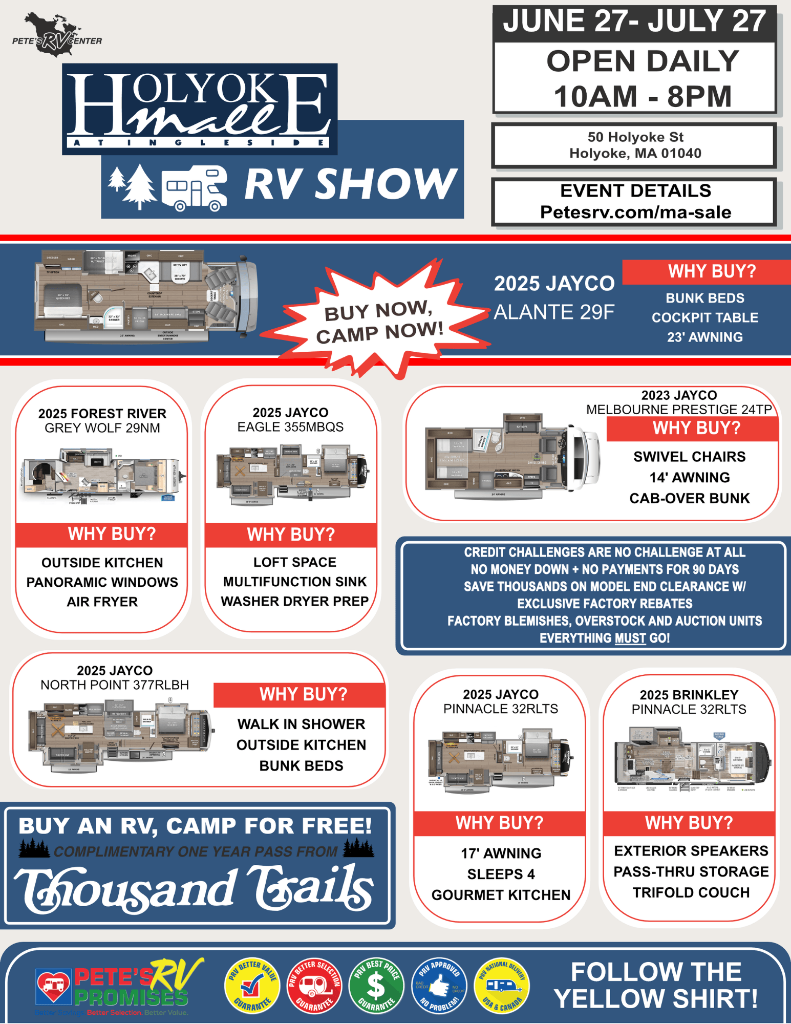 Holyoke Mall RV Show Flyer